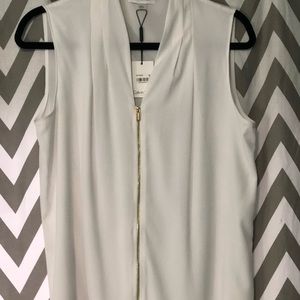 Calvin Klein Zip front blouse NWT (never worn)